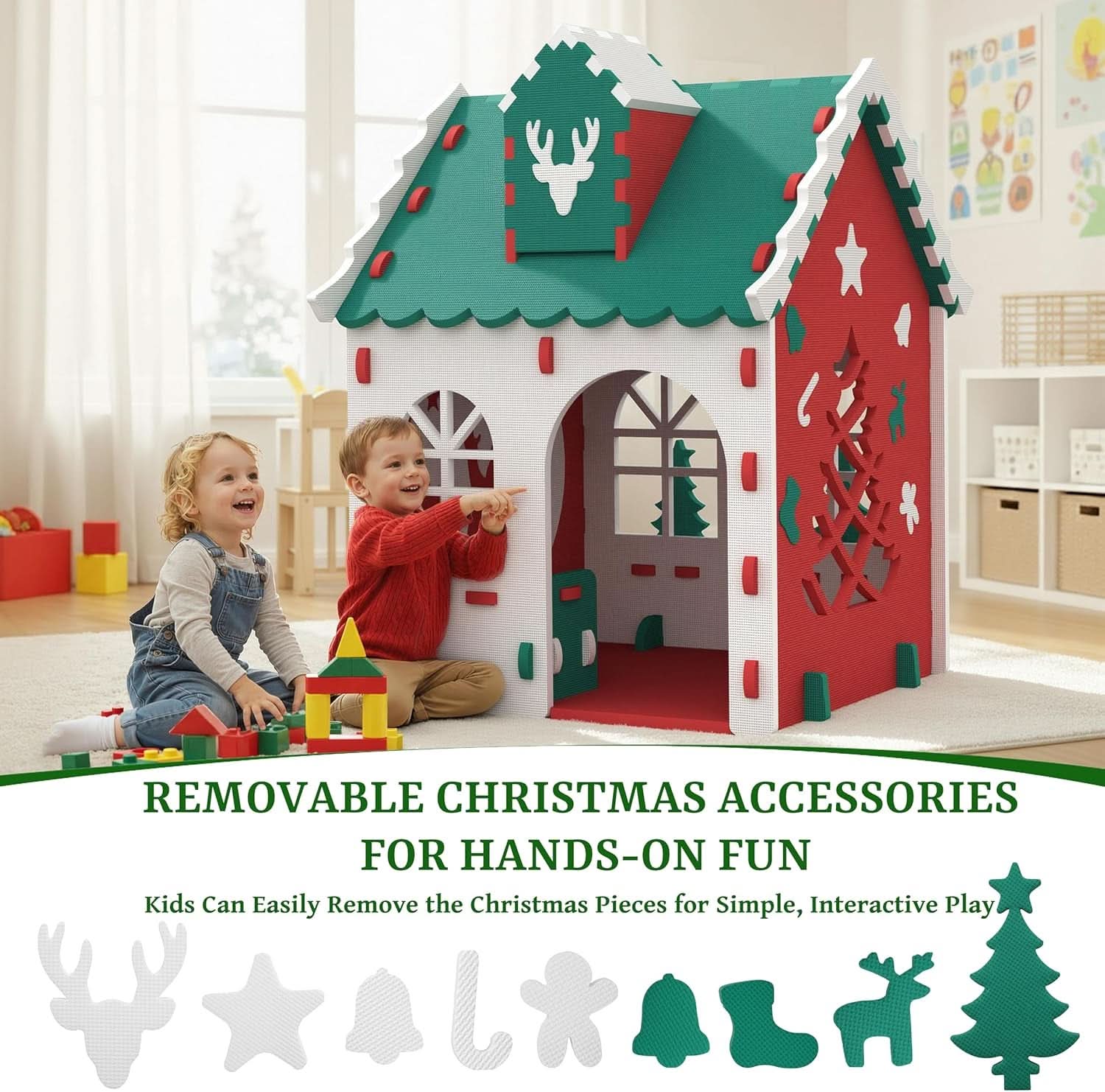 Holiday Season Kids Indoor Outdoor White EVA Playhouse