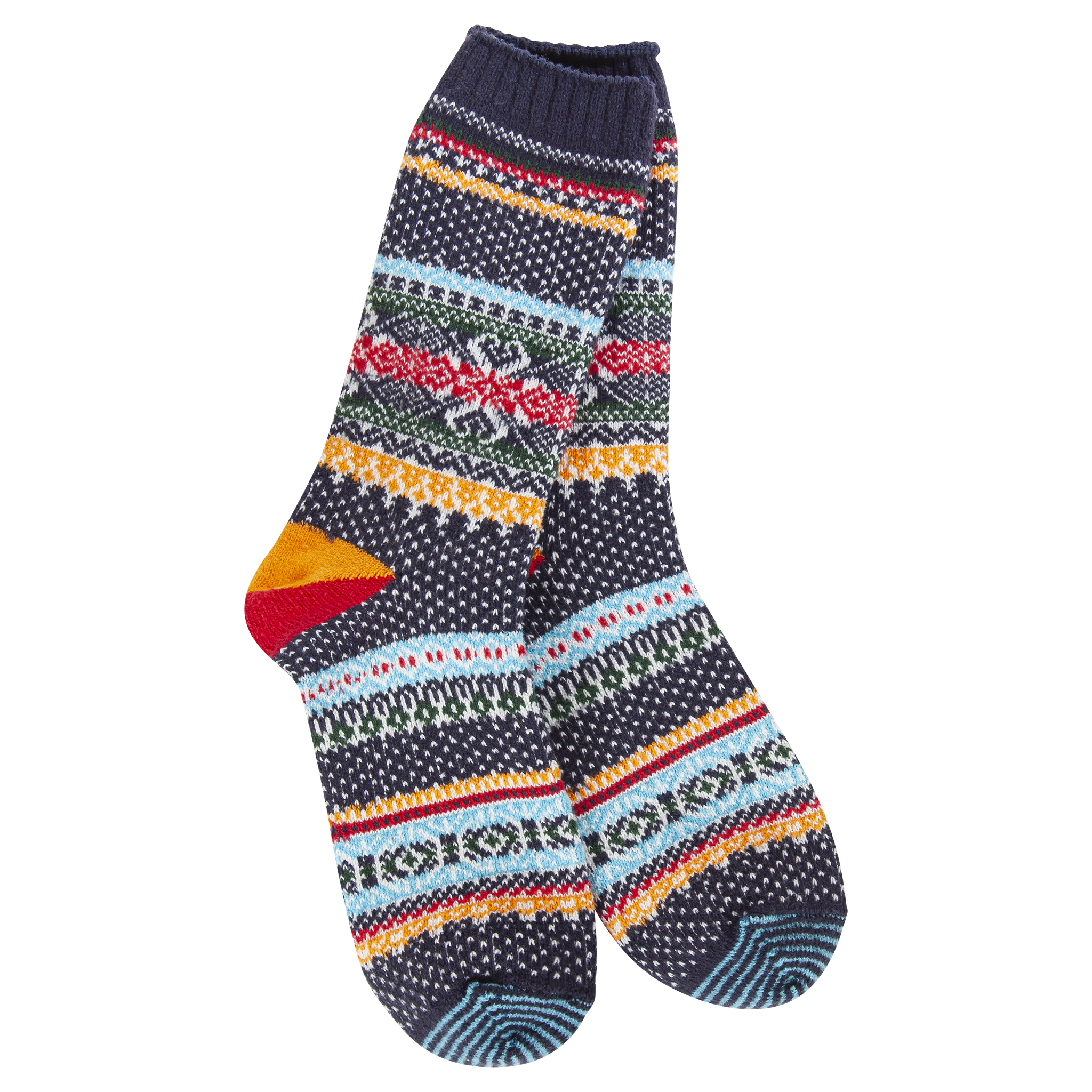 Holiday Seasonal Crew- Navy Multi