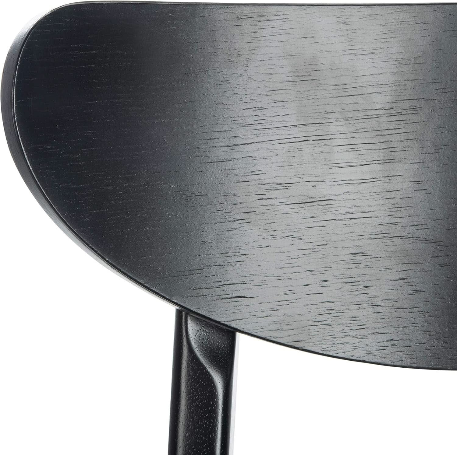Home Lucca Retro Black And Grey Cushion Dining Chair Set 2