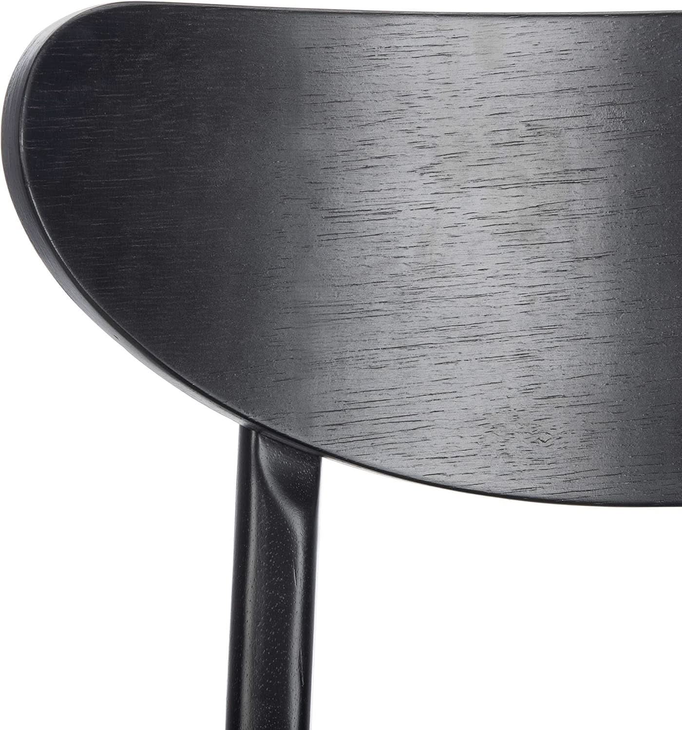 Home Lucca Retro Black Cushion Dining Chair Set Of 2 Wood