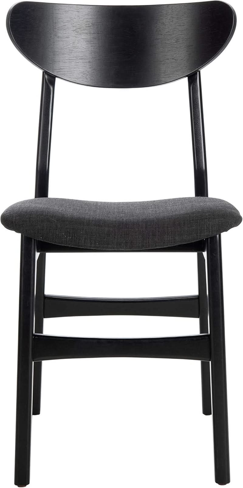 Home Lucca Retro Black Cushion Dining Chair Set Of 2 Wood