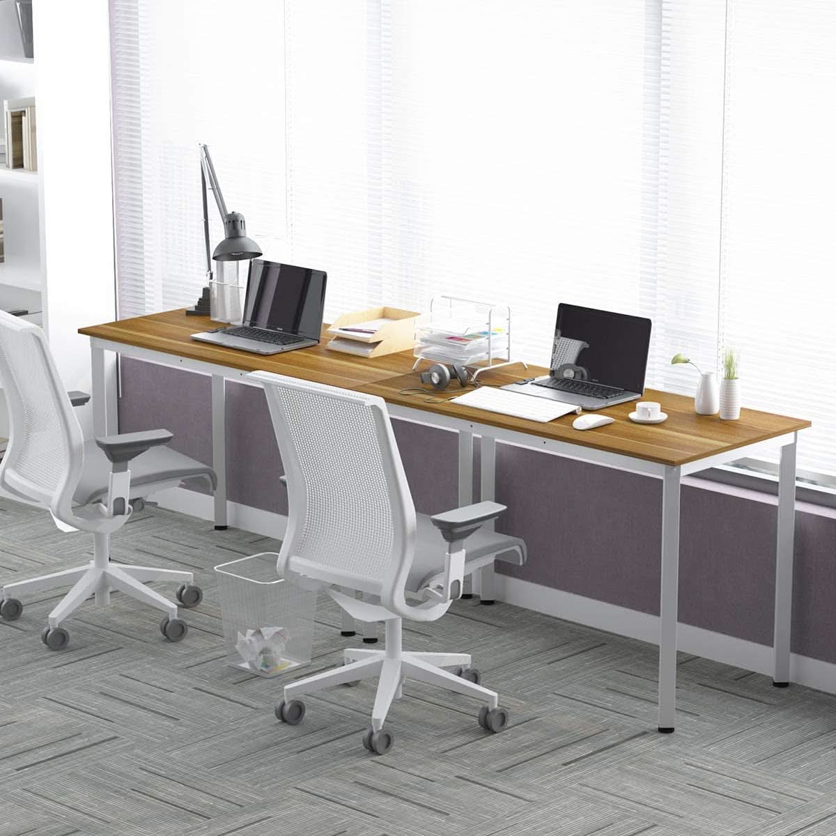 Home Office Desk 45 Degree Metal Legs With Adjustable Pads