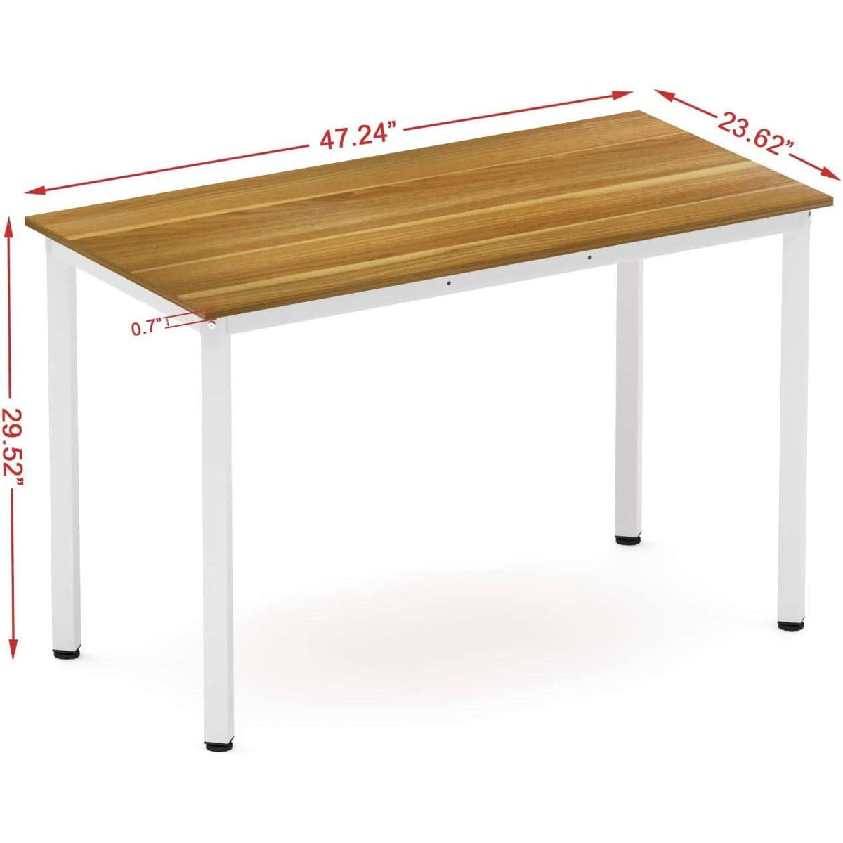 Home Office Desk 45 Degree Metal Legs With Adjustable Pads