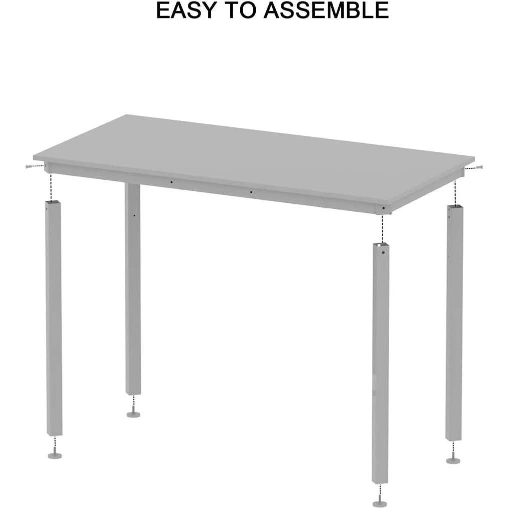 Home Office Desk 45 Degree Metal Legs With Adjustable Pads