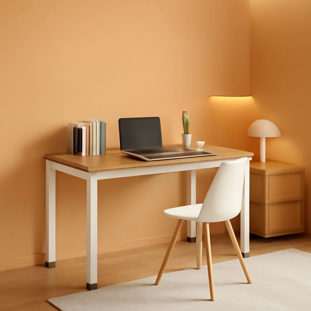 Home Office Desk 45 Degree Metal Legs With Adjustable Pads