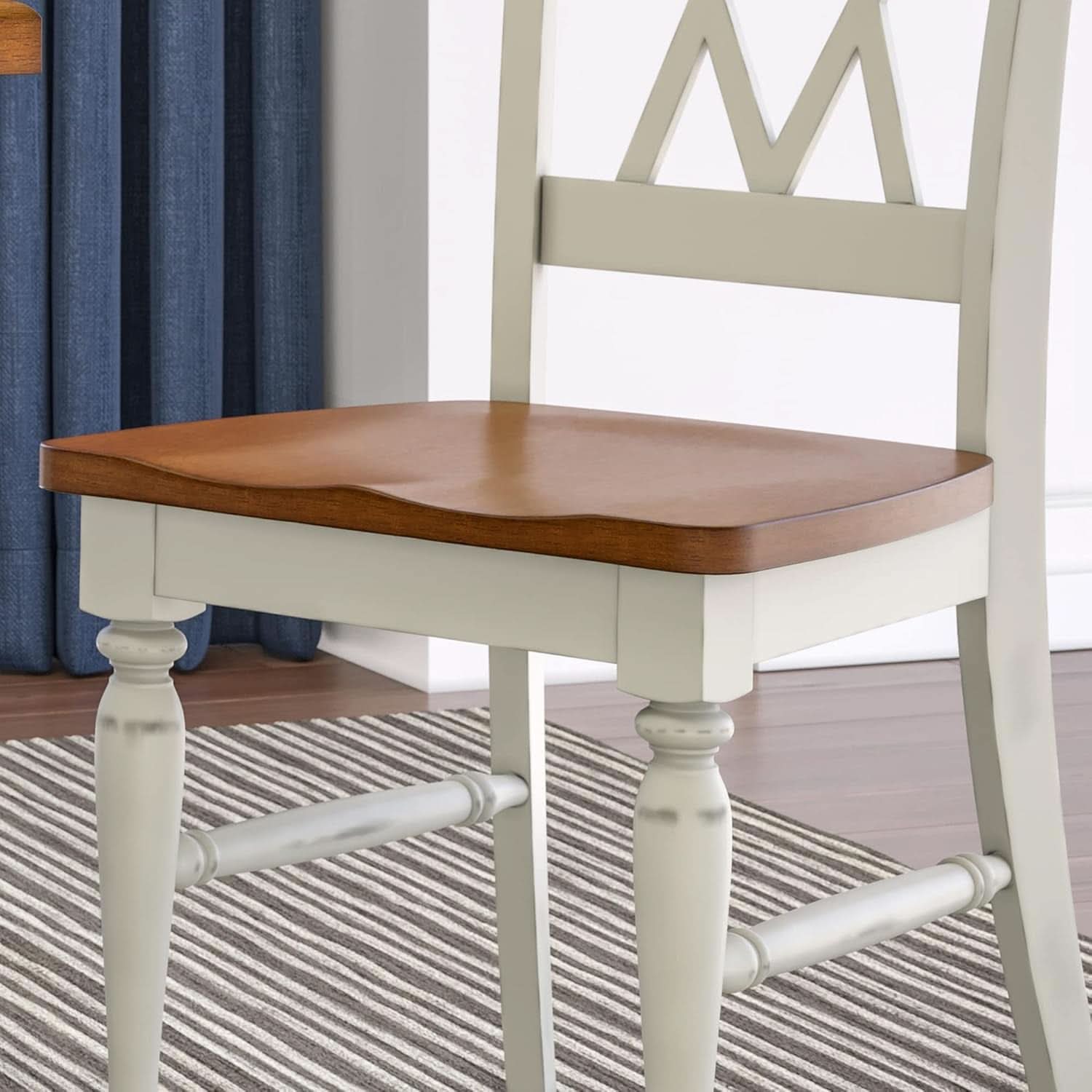 Home Styles Monarch 20Inch X Back Dining Chair White Oak