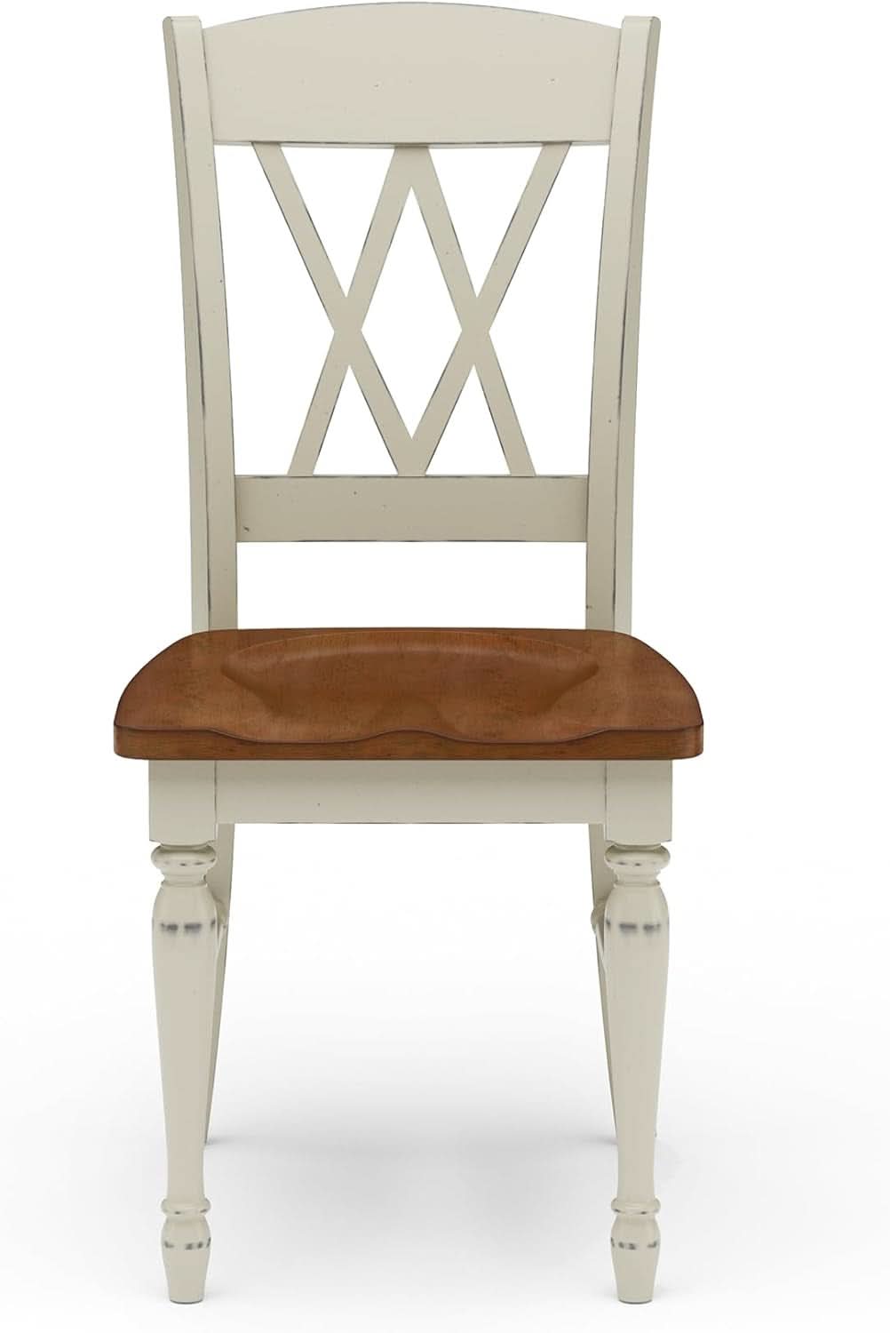 Home Styles Monarch 20Inch X Back Dining Chair White Oak