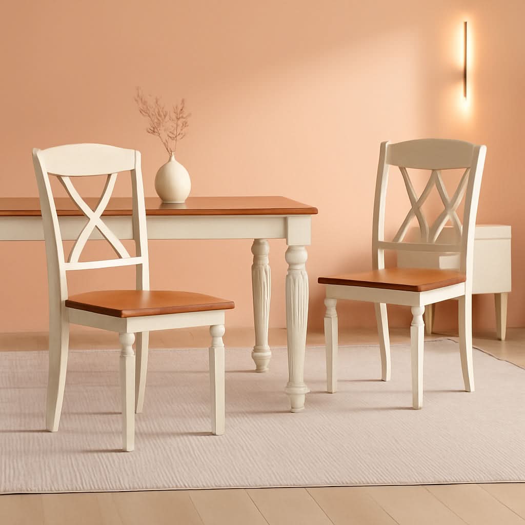 Home Styles Monarch 20Inch X Back Dining Chair White Oak