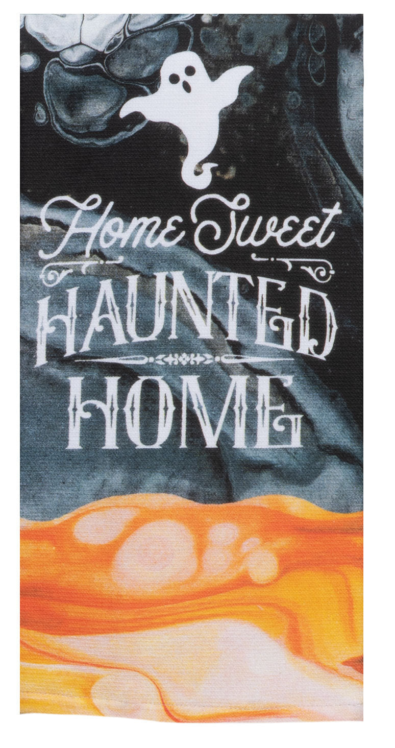 Home Sweet Haunted Home Spooky Season Dual Purpose Terry Towel