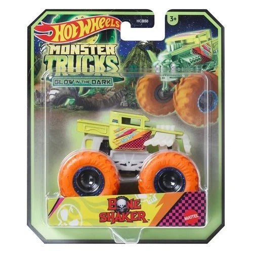 Hot Wheels Glow-in-the-Dark Monster Trucks 1:64 Scale for Kids 2024