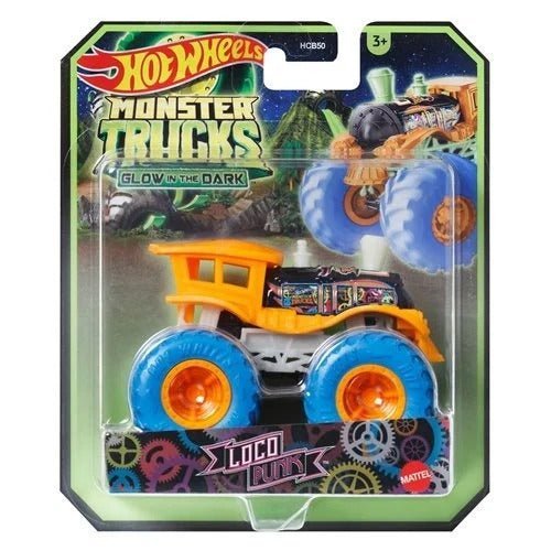 Hot Wheels Glow-in-the-Dark Monster Trucks 1:64 Scale for Kids 2024