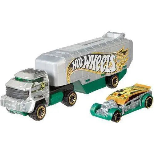 Hot Wheels Super Hauling Rig and Car Set for Kids 3+