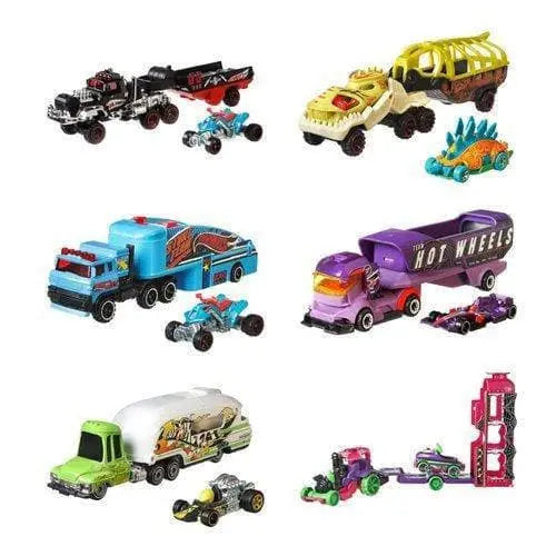 Hot Wheels Super Hauling Rig and Car Set for Kids 3+