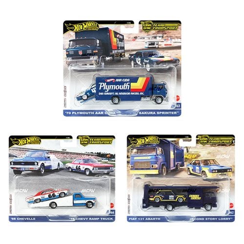Hot Wheels Team Transport 2024 1:64 Scale Car & Hauler Set for Kids & Collectors