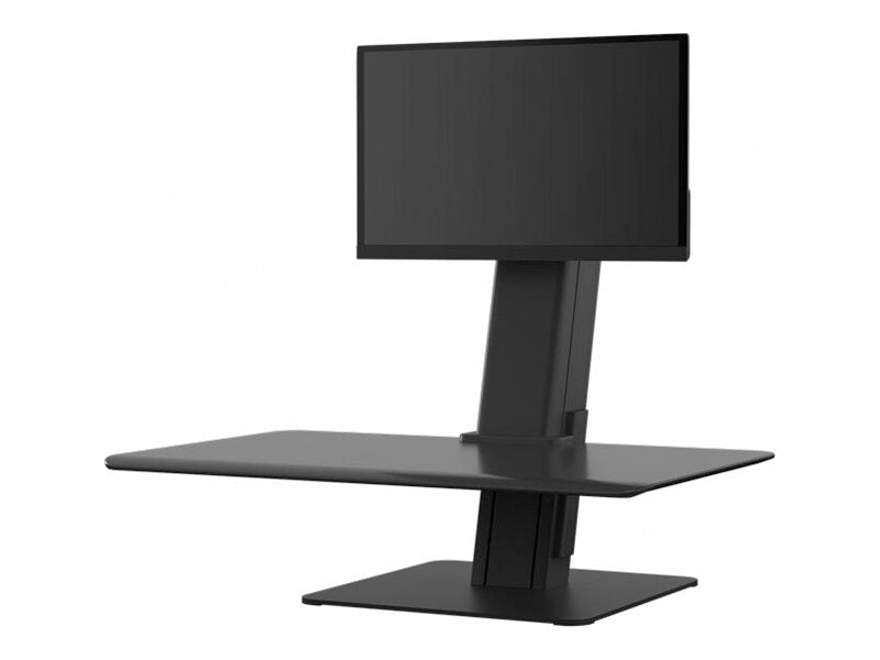 Humanscale QuickStand Eco - Mounting kit (single display desk mount, keyboard / mouse shelf, freestanding base) - for