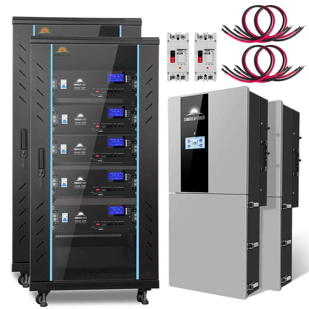 Hybrid Solar Kit 11.4KW 48V Split Phase 20.48KWH/51.2KWH Lithium Battery 450 Watt Solar Panel SGH-11N2E/ SGH-11N5E