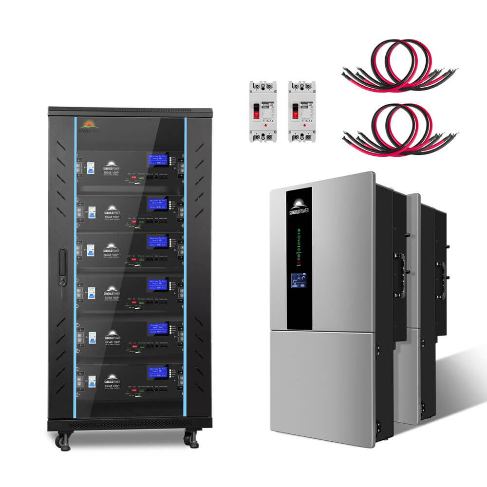 Hybrid Solar Kit 7.6KW 48V Split Phase 15.36KWH/30.72KWH Lithium Battery 415/ 500 Watt Solar Panel SGH-7.6N3E/ SGH-7.6DN6E