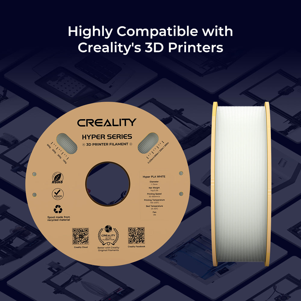 Hyper Series PLA 3D Printing Filament 1kg High-Speed Precision & Toughness