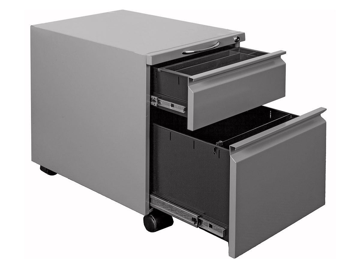 HAT DESIGN WORKS Steel Mobile Pedestal with Lockable Drawers for Office