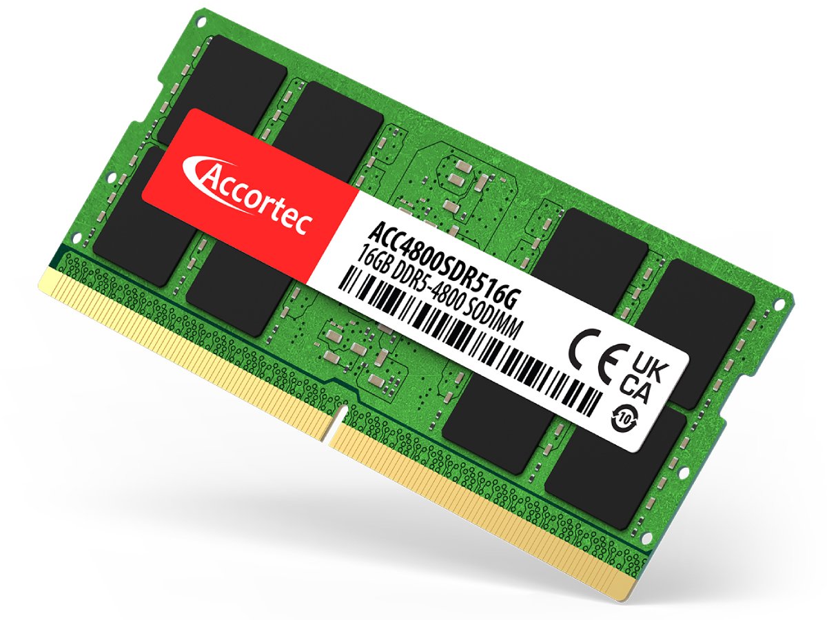 Accortec 16GB DDR5-4800MHz Non-ECC SODIMM Memory for Laptops