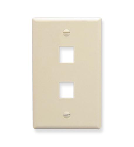 IC107F02AL - 2Port Face Almond ICC-FACE-2-AL