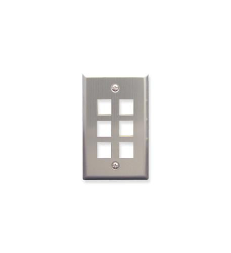 IC107SF6SS 6 Port Face Stainless Steel ICC-FACE-6-SS