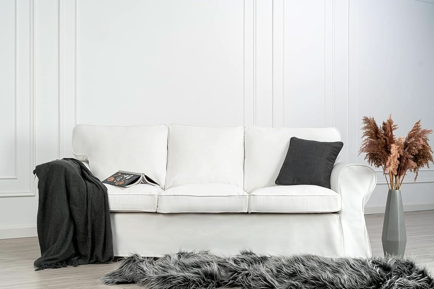 IKEA Ektorp 3 Seat Sofa Slipcover White Replacement