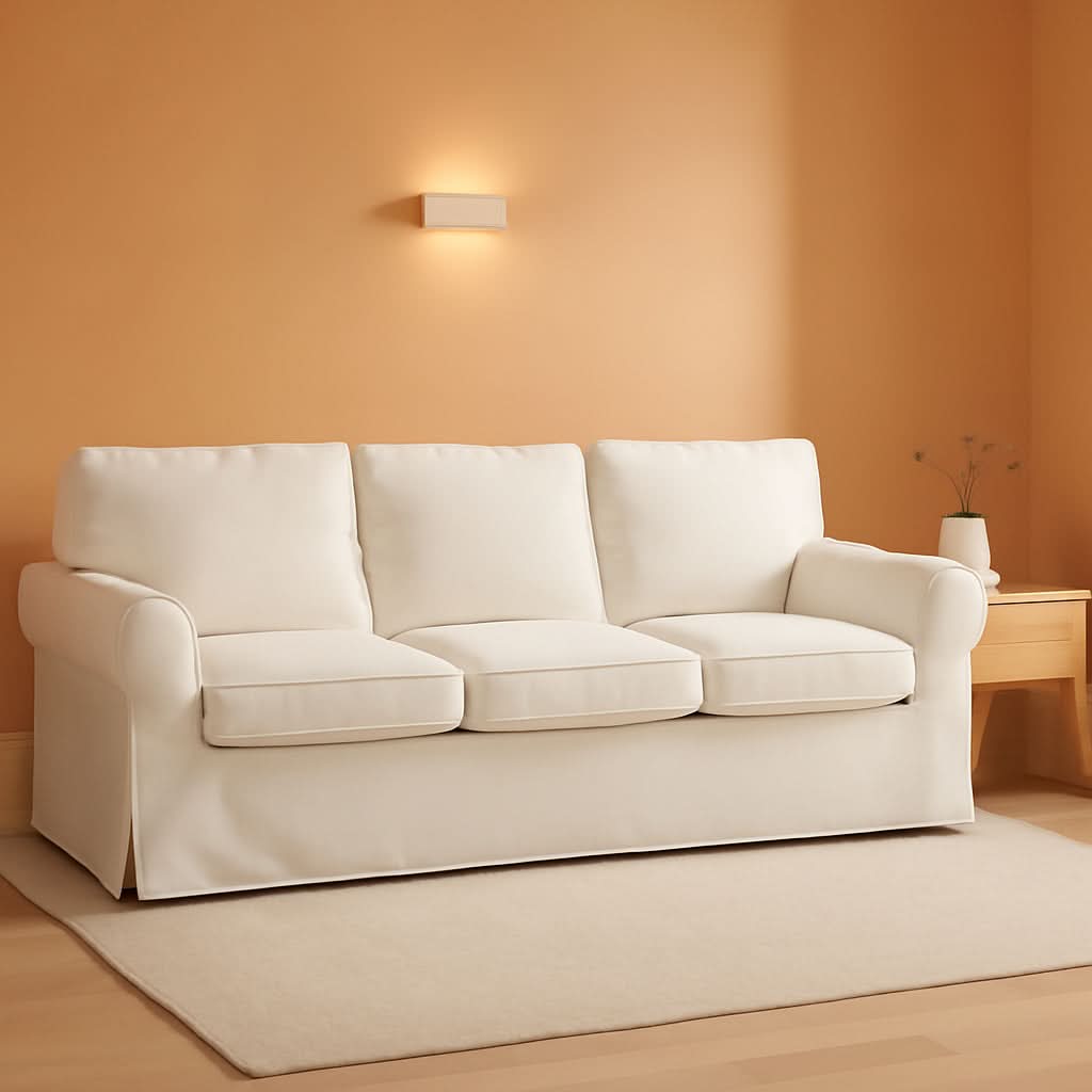 IKEA Ektorp 3 Seat Sofa Slipcover White Replacement