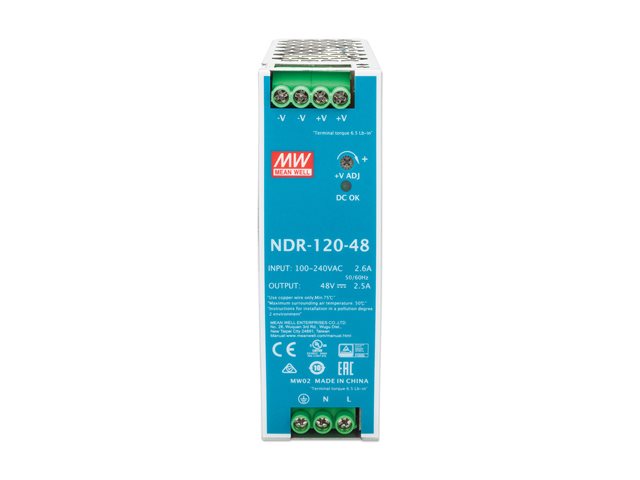 INTELLINET 120W 48VDC Power Supply with Full Protection for Professionals
