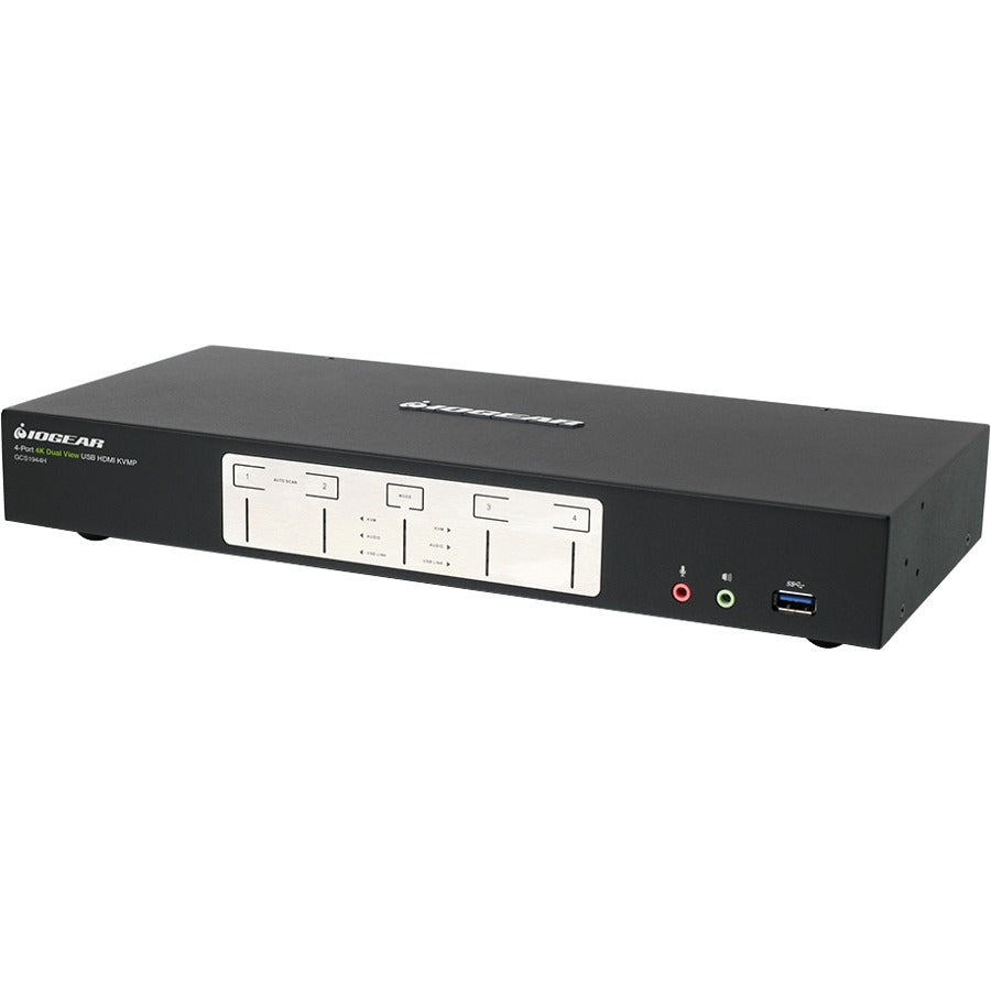 IOGEAR 4-Port 4K Dual View KVMP Switch with HDMI & USB 3.0 Hub (TAA) | Tecisoft GCS1944H