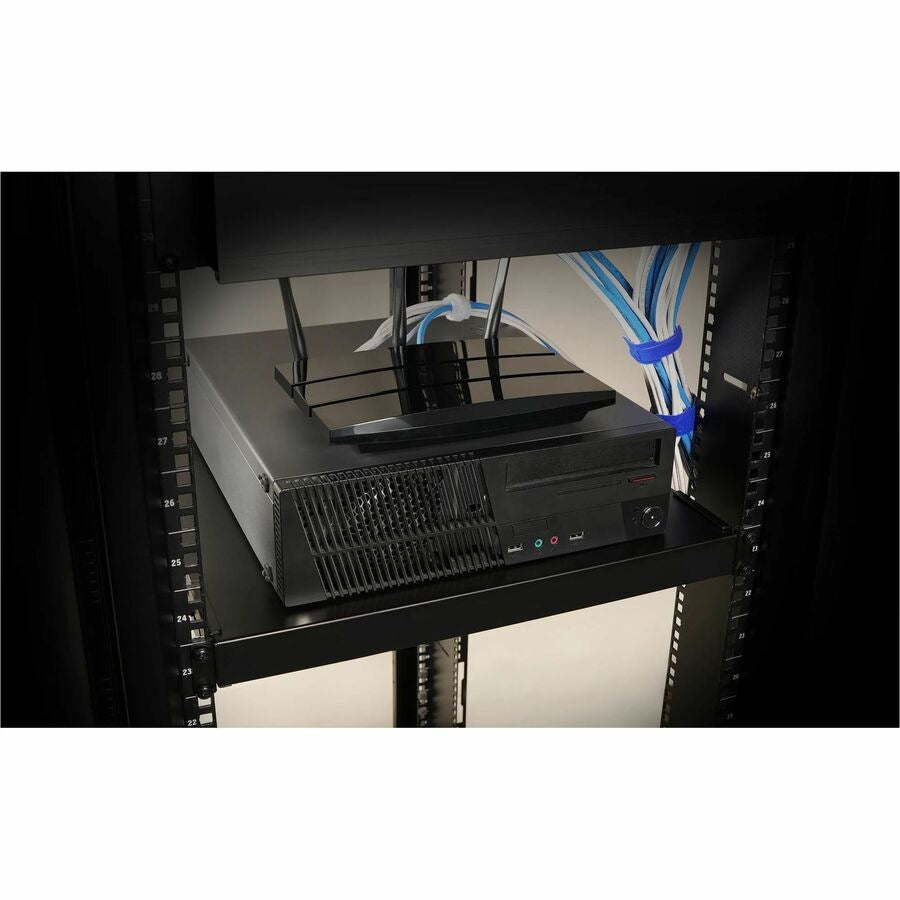 IOGEAR Adjustable Depth Fixed Server Rack Shelf Heavy-Duty for IT Pros GRSH02