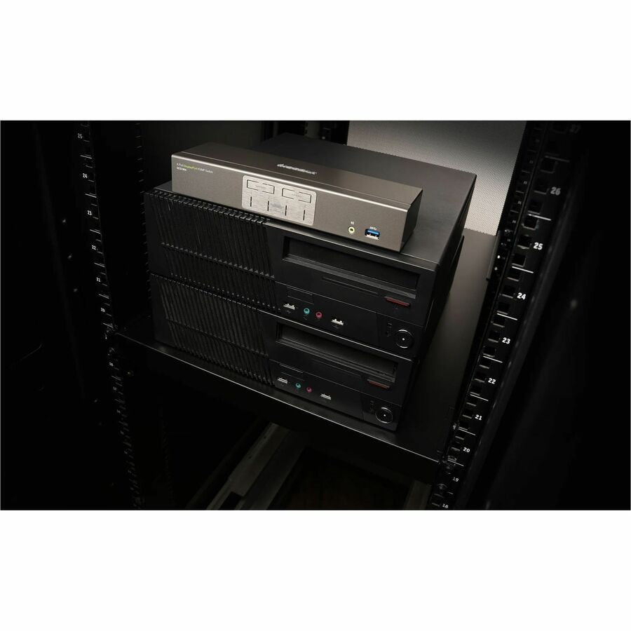 IOGEAR Adjustable Depth Fixed Server Rack Shelf Heavy-Duty for IT Pros GRSH02