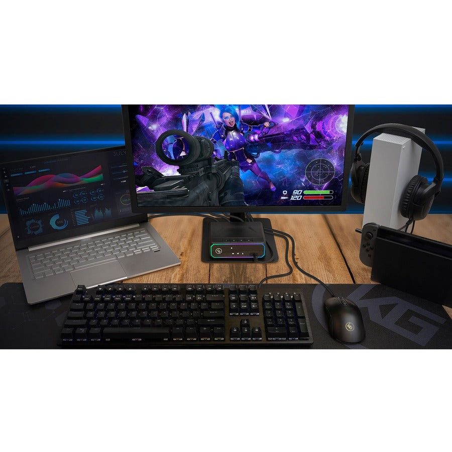 IOGEAR KeyMander Nexus 3-Port Gaming KVM Switch for PC & Game Consoles