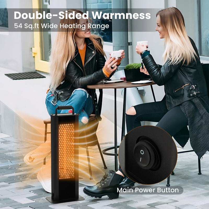IP65 Waterproof Aluminum Patio Heater With Double Sided Heating