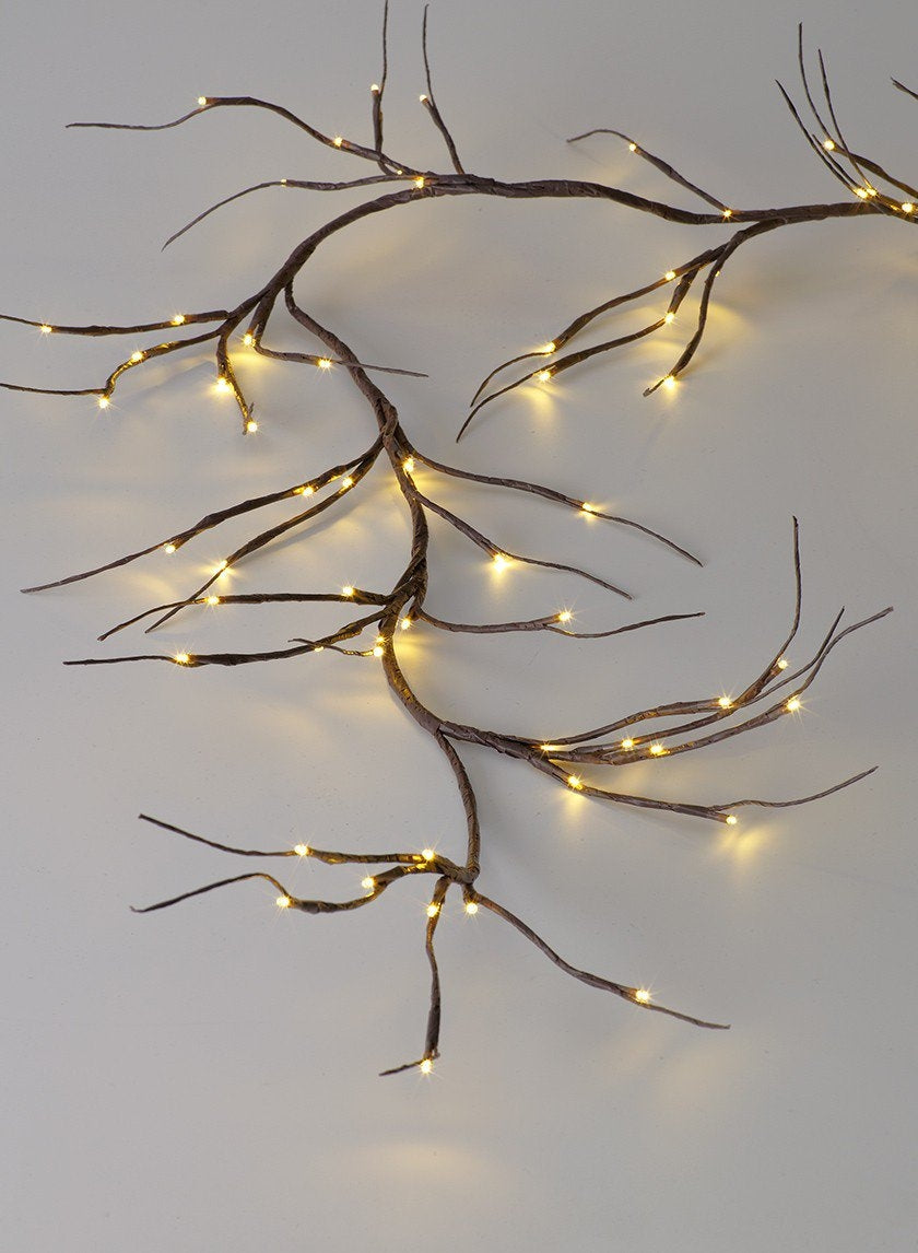 Iced Twig LED Garland With 18 Lights - 5 Foot