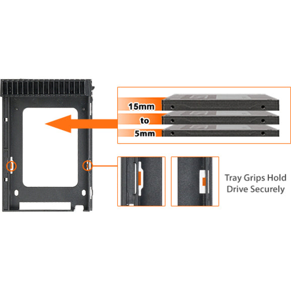 Icy Dock Expresscage Mb741Sp-B Drive Bay Adapter For 3.5" - Serial Ata/600 Host Interface Internal - Black