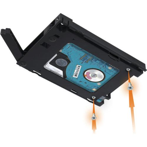 Icy Dock Expresscage Mb742Sp-B 2X 2.5 Inch Sas/Sata Hdd/Ssd Mobile Rack For External 3.5 Inch Bay - Comparable To Tray-Less Design (Black)