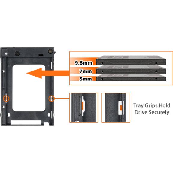 Icy Dock Expresscage Mb742Sp-B 2X 2.5 Inch Sas/Sata Hdd/Ssd Mobile Rack For External 3.5 Inch Bay - Comparable To Tray-Less Design (Black)