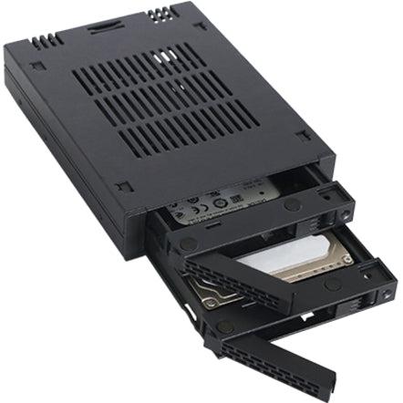 Icy Dock Expresscage Mb742Sp-B 2X 2.5 Inch Sas/Sata Hdd/Ssd Mobile Rack For External 3.5 Inch Bay - Comparable To Tray-Less Design (Black)