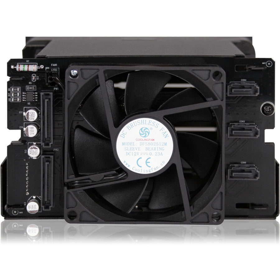 Icy Dock FlexiDOCK MB830SP-B Drive Enclosure for 5.25 - Serial ATA/600 Host Interface Internal - Black"