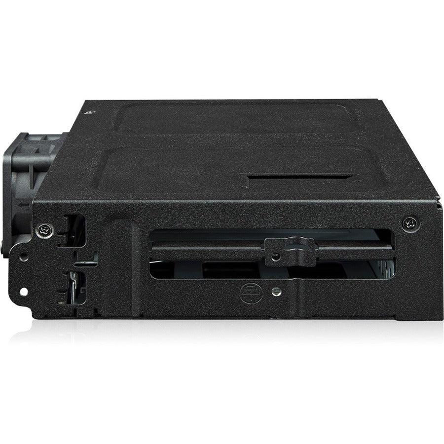 Icy Dock ToughArmor MB105VP-B Drive Enclosure for 5.25" PCI Express NVMe 4.0, U.2, U.3 - SFF-8654 SlimSAS Host Interface Internal - Black