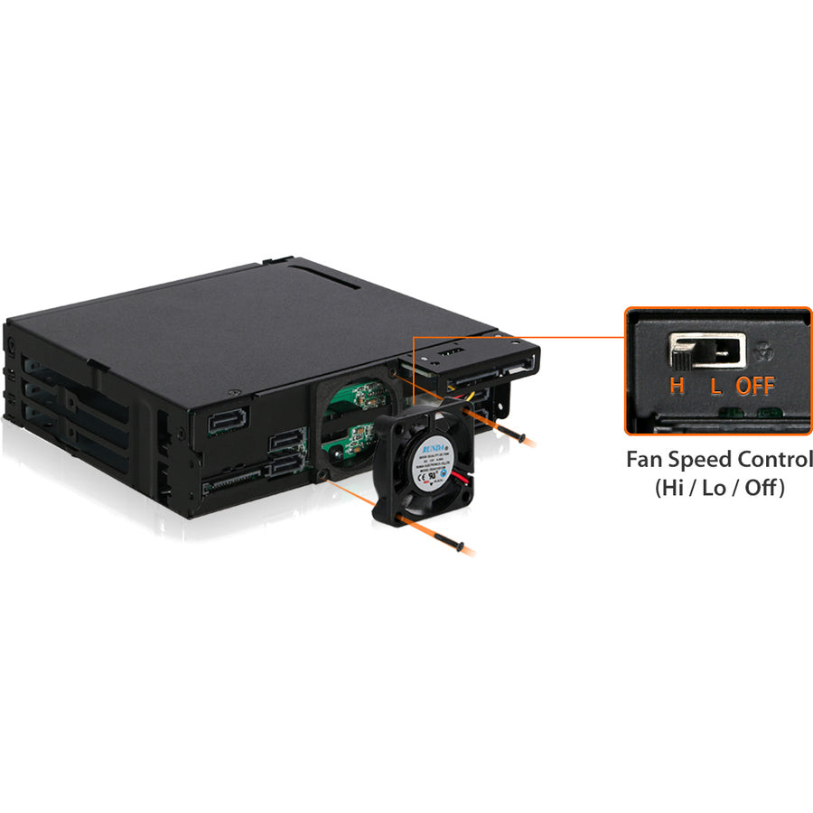 Icy Dock Tougharmor Mb606Spo-B Drive Enclosure For 5.25" - Serial Ata/600 Host Interface Internal - Black