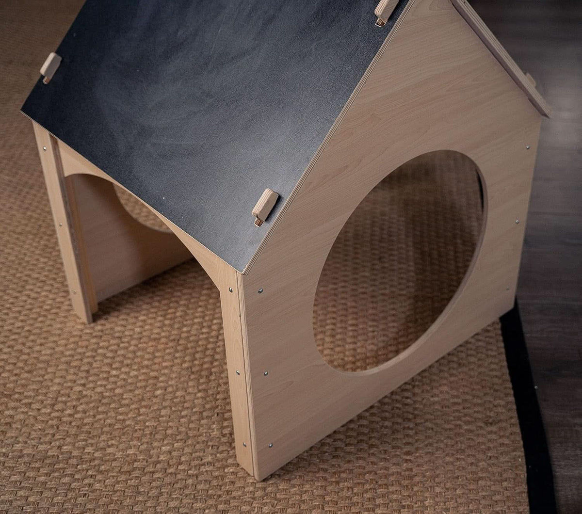Indoor Montessori Wooden Playhouse With Chalkboard