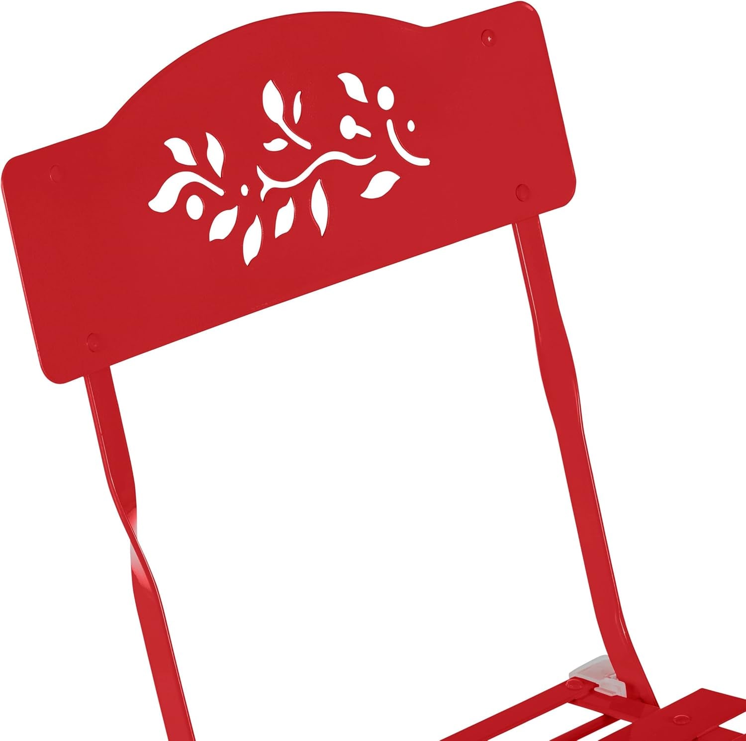 Indoor Outdoor 3 Piece Folding Bistro Set Red Table Chairs