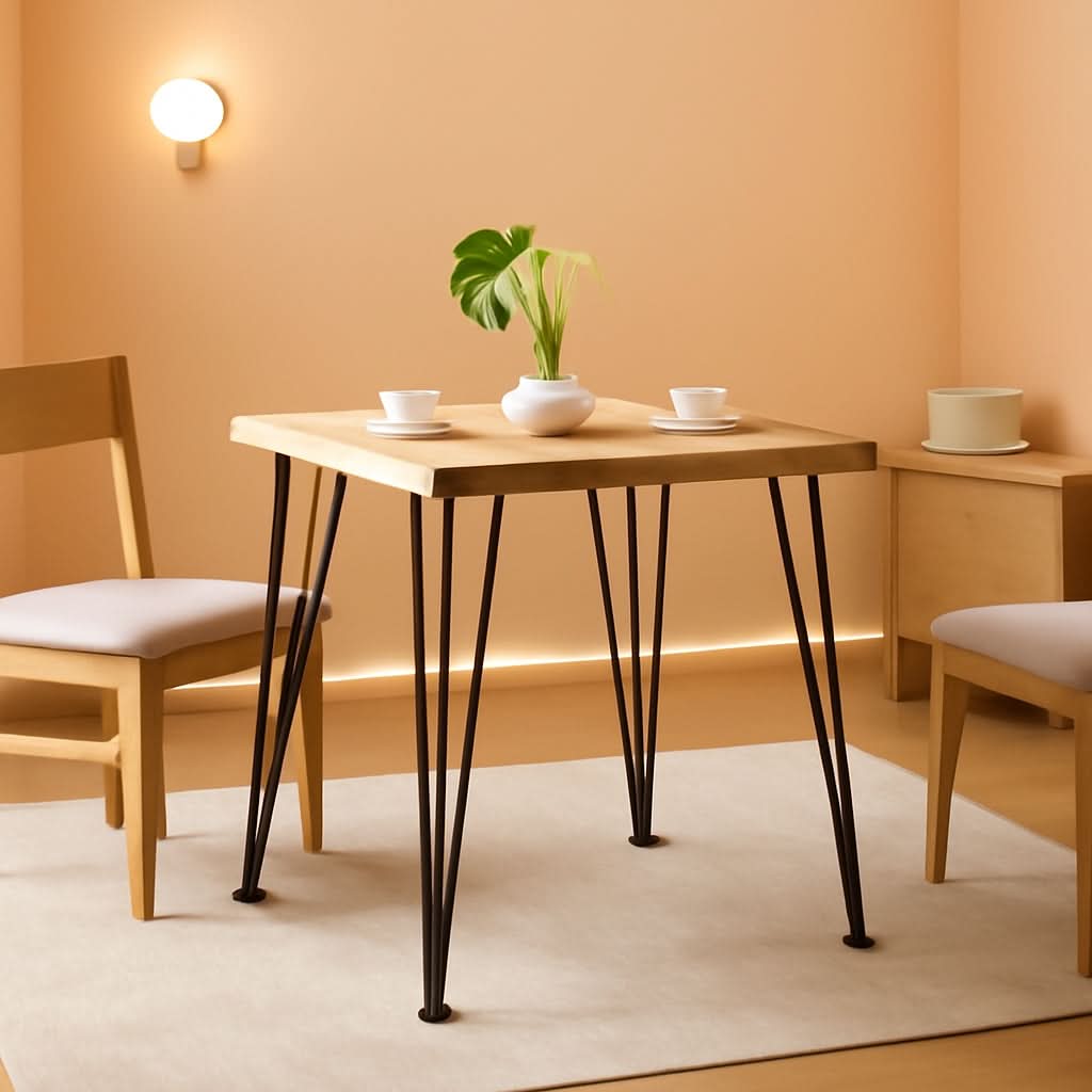 Industrial Acacia Wood Dining Table 150 to 200 cm Rustic