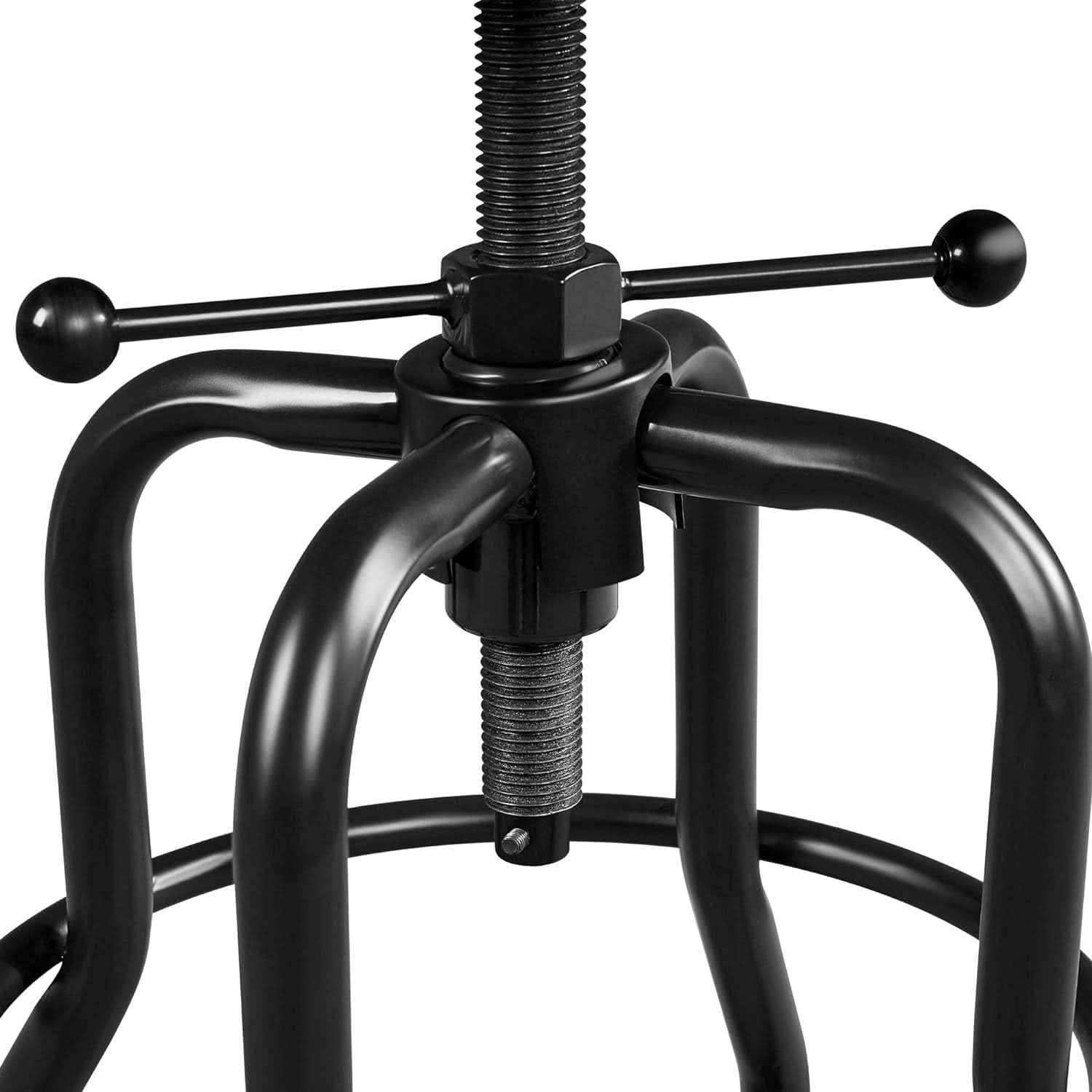 Industrial Bar Stool Adjustable Brown Counter Height