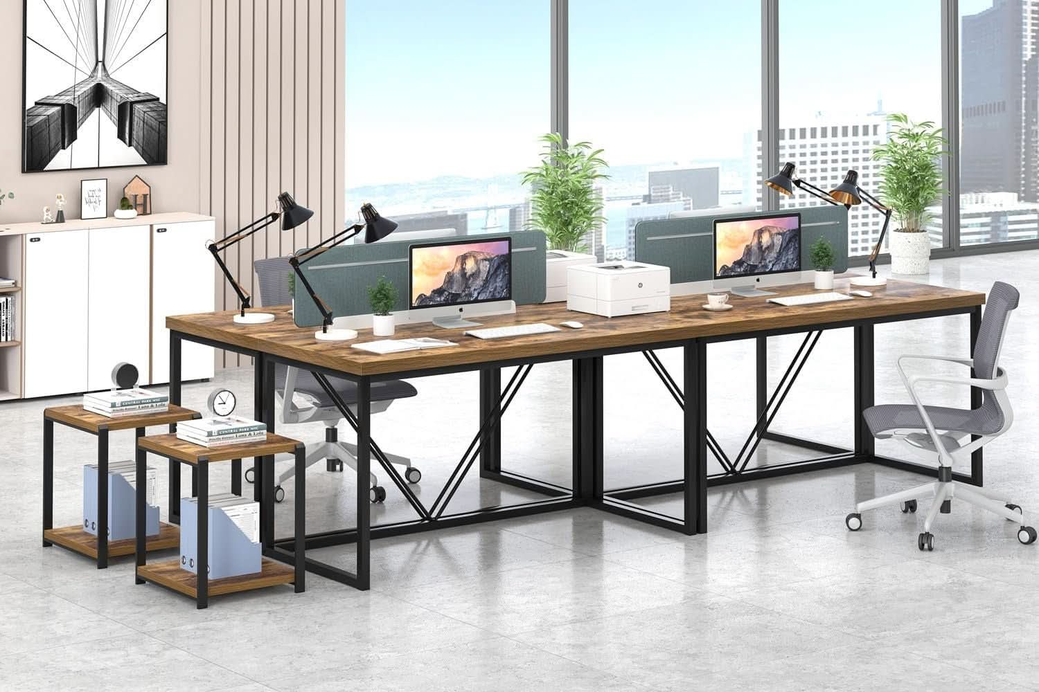 Industrial Computer Desk for Home Office and Study
