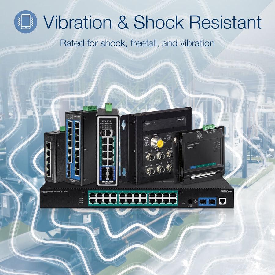 Industrial Ethernet Switch DIN-Rail - 8-Port Fast Ethernet | TRENDnet TI-E80