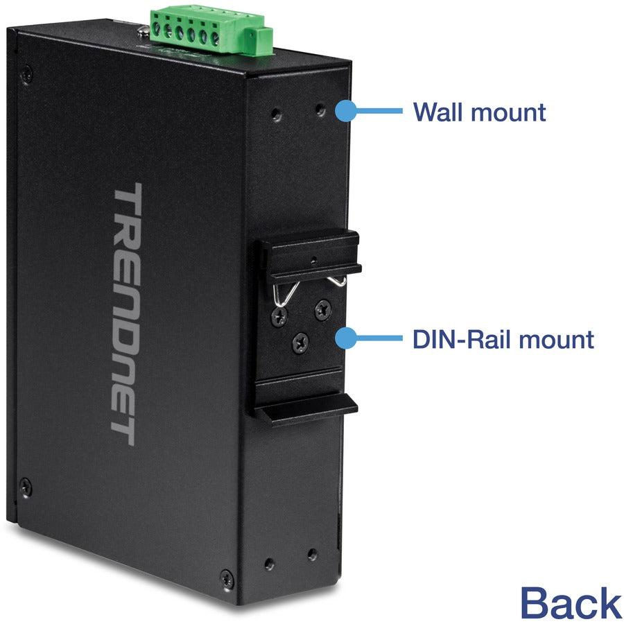 Industrial Ethernet Switch DIN-Rail - 8-Port Fast Ethernet | TRENDnet TI-E80