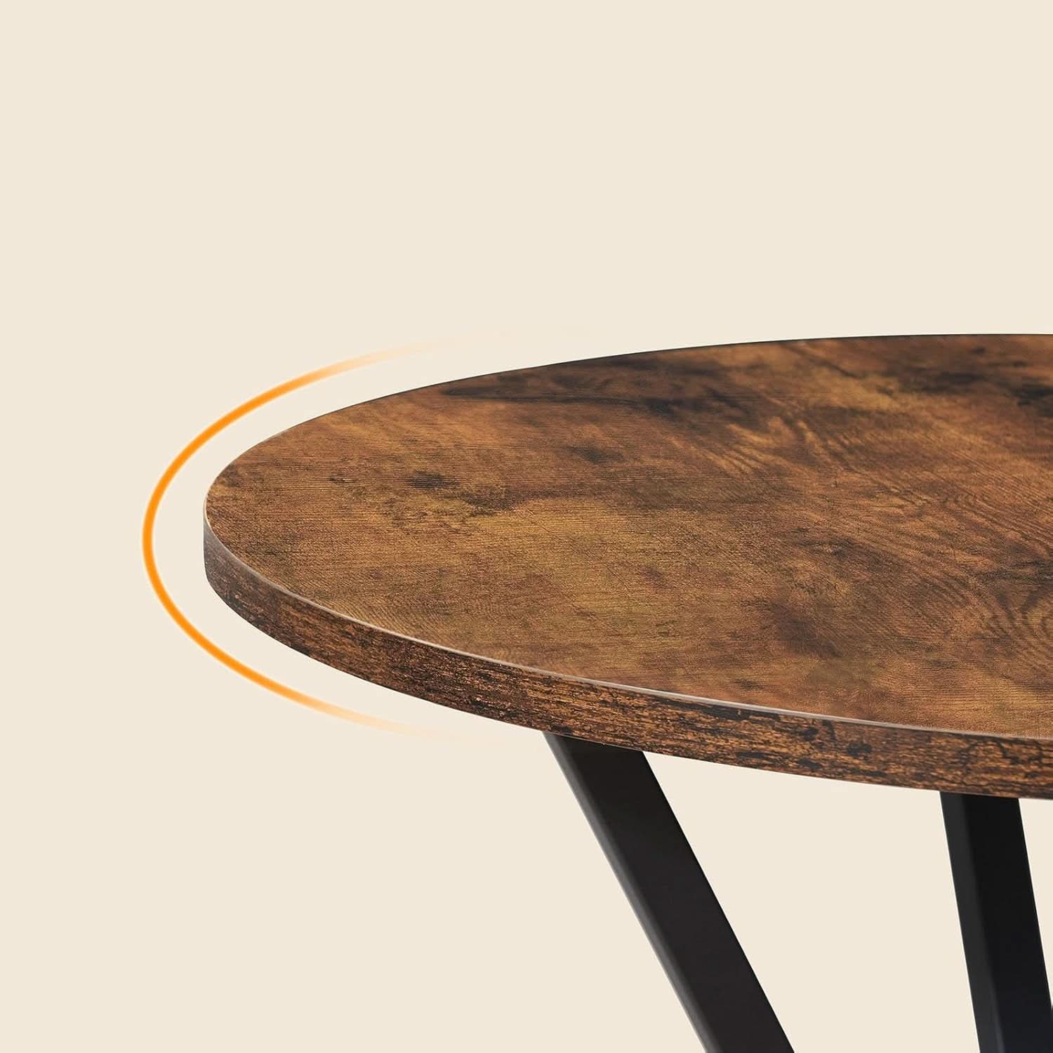 Industrial Grade Round Bar Tabletop 36.2 Inches Tall